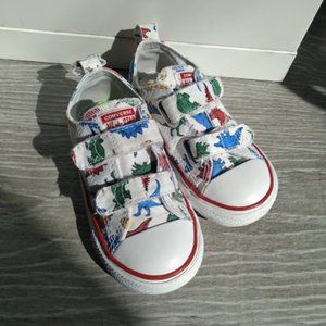 converse kid's dinosaur velcro shoes